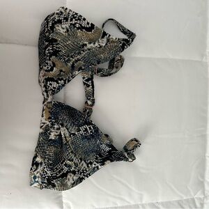 Snake Print Bikini Top